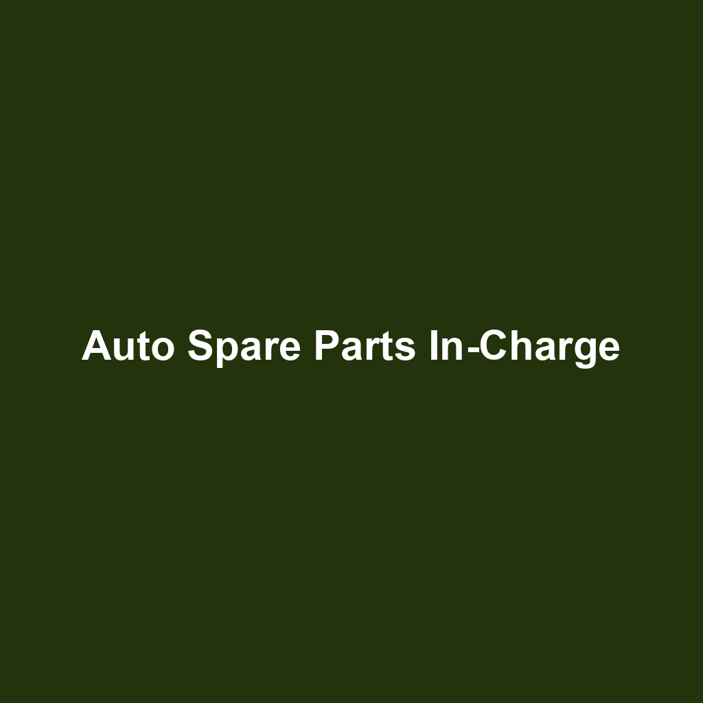 Auto Spare Parts In-Charge
