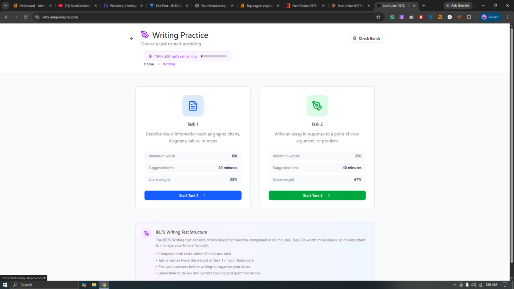 IELTS Writing Test