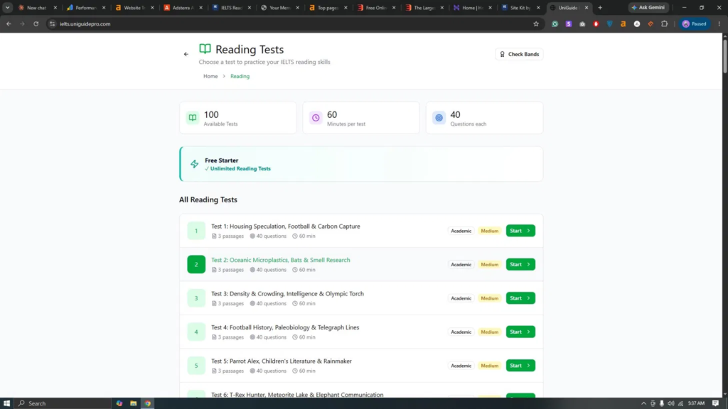 ielts reading practice test